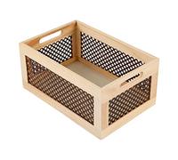 ＡＷＨＡＯ Panier de Rangement Bin Articles Divers de Bureau Organisateur Panier de Rangement d'articles Divers en Bois pour, S 30x20x14cm