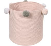 Panier de rangement Bubbly en coton rose (30 x 30 cm)