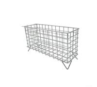 Panier de rangement carré en fer résistant à la rouille avec parois en maille creuse et quatre pattes d'oreilles de chat pour un tri efficace des petits articles sur n'importe quel (rectangulaire)