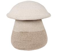 Lorena Canals Panier Mama Mushroom 97% Coton 3% Autres Fibres -Naturel, Lin, Sol Brun- 33x38 cm