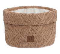 Jollein Panier de rangement Check Knit Biscuit 14 x 18 cm 60% coton/40% acrylique