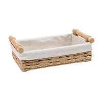 Panier De Rangement - Corbeille En Corde De Papier Tressée Avec Poignées & Doublures, Range-Télécommande Tressé À La Main, Pour Bureau Télécommande Clé Maison Salle De Bain Table Garde-Manger Chambr