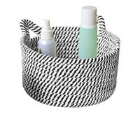 Panier de rangement - Coton Filé des poubelles de rangement | Panier d'organisateur pliable | Corde naturelle pour lessive, jouets, livres, couvertures, serviettes, vêtements, cadeaux de bébé