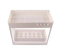 Panier de rangement coulissant sous l'évier, organisateur pour armoire, tiroirs coulissants, comptoir, garde-manger, hanches (Blanche)