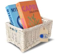 Creative Home Panier de Rangement en Osier Tressé Blanc 30 x 20 x 16 cm (+/- 1cm) Blanc