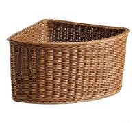 Panier de rangement d'angle incurvé pour l'organisation du garde-manger, boîte de rangement circulaire pour vêtements et articles divers, organiseur peu encombrant pour (taille M)
