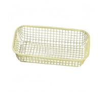 Panier de rangement de bureau en métal pour articles divers, convient pour la cuisine et le bureau, ce qui aide à maintenir un environnement ordonné (jaune)