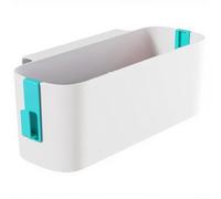 Panier de rangement de chevet en plastique conçu pour la stabilité sur les cadres de lit avec bords lisses et répartition équilibrée de la charge pendant l'utilisation (vert)