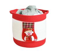 Panier de rangement de Noël - Panier à linge en corde pour Noël | Bac de rangement festif | pour femmes, , vacances, anniversaire, Pâques, Saint-Valentin, nourriture, chocolat, bonbons, fruits