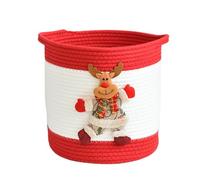 Panier de rangement de Noël | Panier de rangement de Noël en corde tissée - Panier à linge décoratif - pour anniversaire, , Pâques, chocolat, collation, bonbons, fruits, Saint-Valentin