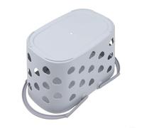 Panier de rangement de salle de bain avec poignée, panier fourre-tout en plastique pour ranger shampooing, nettoyant et articles personnels (gris)