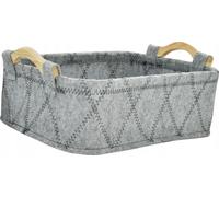 Panier de rangement décoratif gris foncé Taja 28 cm