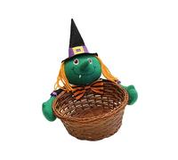 Panier De Rangement Décoratif Pour Bonbons Dhalloween 21 X 16 Cm En Tissu Thème Sorcier Pour Fête