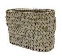 Panier de rangement élégant en rotin pour papier toilette avec couvercle pour organiseur de salle de bain étroit 6 à 9 rouleaux