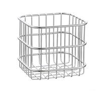 Panier de rangement en acier inoxydable 304, support de fruits et légumes en maille fine pour comptoir de cuisine, organiseur compact pour pain, collations, épices, design peu encombrant, argenté