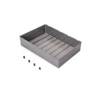 Panier de rangement en acier pour armoire et dressing Quartz - titane - module 700 mm EMUCA