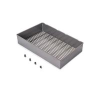 Panier de rangement en acier pour armoire et dressing Quartz - titane - module 800 mm EMUCA
