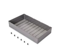 Panier de rangement en acier pour armoire et dressing Quartz - titane - module 900 mm EMUCA