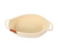 Panier de Rangement en Corde Coton et Tissu Beige Pliable Portable | Clés et Biberons, Usage Maison ou Extérieur, Design Moderne, Format Compact