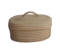 Panier de rangement en corde de coton : boîte de pépinière multi-usages, organisateur domestique anti-poussière | pour sandwich serviettes jouets cosmétiques petits vêtements, idéal pour