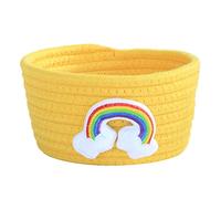 Panier de rangement en corde de coton tissée - Paniers de rangement en corde de coton - Panier de rangement décoratif en corde naturelle pour couvertures, jouets, salle de bain