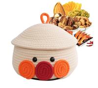 Panier de rangement en corde de coton tressé, paniers de rangement, accessoires de salle de bain, table à langer, panier tressé, organisateur en coton, panier à linge et panier à jouets en un
