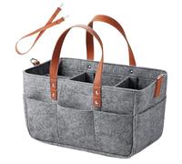 Panier de rangement en feutre - Grand panier de pique-nique portable avec compartiments | Organisateur réutilisable pour cuisine, nourriture, fauteuil roulant, voyage en plein air et famille