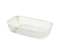 Panier de rangement en fil métallique pour articles divers, fabriqué en fer avec accès ouvert pour accéder rapidement aux stylos, pinces et autres petits articles de papeterie (blanc)