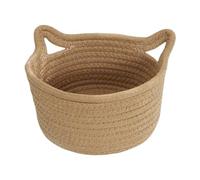 Panier De Rangement En Forme De Chat - Panier De Rangement Décoratif Tissé En Forme D'oreille De Chat, Panier De Rangement Mignon, Organisateur De Chambre De Bébé En Corde De Coton, Panier De Rangemen