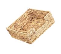 Panier de rangement en jacinthe d'eau fait à la main en osier naturel pour cuisine, salle de bain, salon, boîte de rangement tissée à la main en jacinthe d'eau