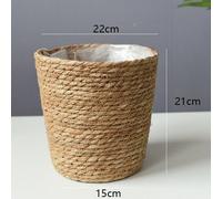 Panier De Rangement En Jonc De Mer 1x, Panier De Plantation D'intérieur Et D'extérieur Tissé À La Main, Couvercle De Pot De Plante, Conteneur De Couverture De Pot De Fleur