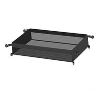 Panier de rangement en maille pour table de camping avec filet pliable sous la table, design léger pour transporter du matériel de cuisine en plein air et des fournitures (L)