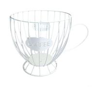 Panier de rangement en métal pour capsules de café de 35 mm (blanc)