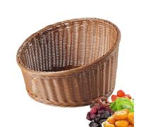 Panier de rangement en osier incliné pour le stockage du et des fruits, pour restaurant, boulangerie, bol de service pour collations, biscuits, bonbons