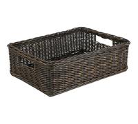 Panier de rangement en osier sous le lit/basique for un gain de place et un rangement optimal à la maison(Antique Walnut Brown)