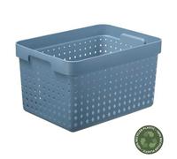 Panier de rangement en plastique L - Bleu