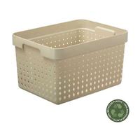 Panier de rangement en plastique L - Caramel