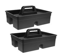 Panier de Rangement en Plastique Poignée, Lot de 2, Compartiments | Design Portable, Accès Facile aux Outils, Structure à Plusieurs Niveaux, Rangement