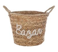 Atmosphera Panier en osier D41 cm Blanc