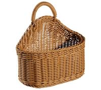 Panier de rangement en rotin à suspendre - Panier à fleurs en osier tissé pour pommes de terre, magazines, articles divers, oignons, taille