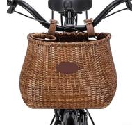Panier de rangement en rotin pour vélos conçu pour un accès facile à vos articles (couleur café)