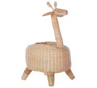 Panier de Rangement en Rotin Ton Clair 33 x 35 cm en Forme de Girafe pour Chambr