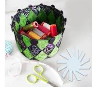 Panier de rangement en spirale tissé avec règle de couture pour bricolage et organisation de la maison, matériau PET, plusieurs tailles 20,3/30,5 cm/30,5 cm