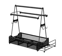 Panier de rangement extérieur pour barbecue - Support de stockage de condiments, support d'outils de barbecue, organisateur de pique-nique | Parc, plage, camping, salle à manger, cuisine, couverts