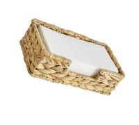 Panier de rangement fait à la main en jacinthe d'eau en osier naturel pour cuisine, salle de bain, salon, panier de serviettes de table