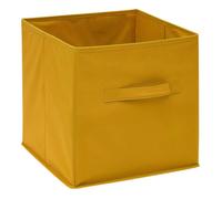 Boîte de rangement en tissu Jaune moutarde 31 x 31 x 31 cm - Five