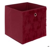 Atmosphera Panier de rangement Fraci 30 x 30 cm Rouge à motifs cerises