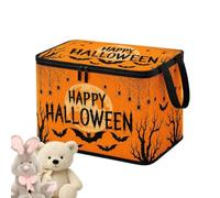 Panier de Rangement Halloween avec Poignée Fermeture Éclair Lisse | Conteneur Halloween pour Literie Couverture pour Vêtements Linge Couverture En-cas Maison Placard