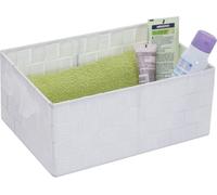 Panier de rangement HWC-C37, 12x28x20cm blanc