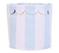 CHILDHOME Panier de Rangement Biscuit Dreams - 35 cm de Hauteur - Motif Rayé Bleu - Pliable, Compact et Décoratif - Pour Jouets, Vêtements ou Accessoires - Chambre Bébé ou Enfant